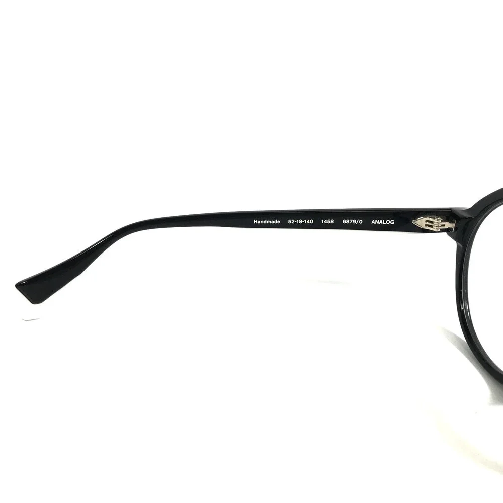 Gigi Studios Eyeglasses Frames ANALOG 6879/0 Black White Striped Round 52-18-140